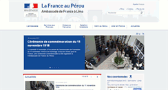 Desktop Screenshot of ambafrance-pe.org